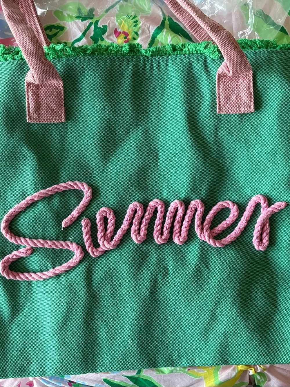 Summer Rope Canvas Tote Bag - Picture 2 of 3